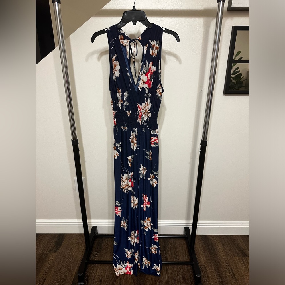 Women’s Navy Blue Floral Jumpsuit